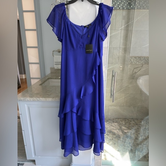 Nanette Lepore Flutter Dress in Cobalt - Picture 5 of 13